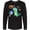AB-Black, variant on Inktastic Tyrannosaurus Rex Vs. Meteor Fun Space Dinosaur Long Sleeve T-Shirt