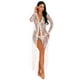 thumbnail image 1 of Camisón de lencería sexy, ropa interior de encaje para mujer, cárdigan, camisón largo, pijama con perspectiva, bata con tanga, 1 of 6