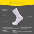 thumbnail image 4 of Calcetines deportivos para entrenamiento de tripulación SOX TOWN, acolchados, unisex, blancos, 4 of 6