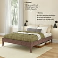 thumbnail image 4 of Now Furniture Full Size Bed Frame, Wooden Platform Bed, Textured Dark Brown, 4 of 7