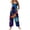 Blue, variant on Womens Halloween Jumpsuits Castle Spiderweb Halter Backless Funny Overalls Skull Skeleton Sleeveless Horror Rompers, M