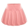 thumbnail image 2 of Esho 4-16T Girls Casual Mini Skirts with Shorts Lining Solid Athletic Pleated Skater Skirt Culottes Skorts, 2 of 6
