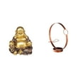 thumbnail image 1 of Escultura De Buda Maitreya, Soporte Para Botellas De Vino, Adorno De Mesa Budista Feng Shui, Estatua De Buda Sonriente, Organizador De Metal Para Fiestas De Aniversario, 1 of 8