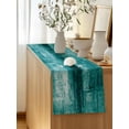 thumbnail image 4 of Table Runner 72 Inches Long for Kitchen Dining, Teal Dresser Scarf Farmhouse, Dining Table Decorations for Wedding/Parties, Retro Oil Painting Modern Abstract Art Aesthetics 14 x 72 In, 4 of 8