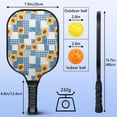 thumbnail image 4 of Pickleball Paddles Set,Pioneer Flower Floral Print Pattern Fiberglass Surface Pickleball Racket Set with 2 Indoor Outdoor Pickleball Balls and Pickleball Bag,Pickle-ball Equipment, 4 of 6