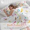 thumbnail image 5 of Happy Birthday Bedding 3 Piece Duvet Cover Set Full Size, Colorful Words Soft Microfiber Comforter Cover with Zipper Closure & Pillowcases, Wrinkle & FadeResistant Quilt Cover, 5 of 9
