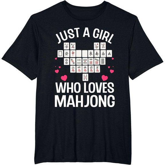 Funny Mahjong Design For Girls Women Chinese Mahjong Players T-Shirt