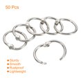 thumbnail image 3 of Uxcell 0.79" Dia Detachable Binder Rings Index Snap Metal Clips, Silver Tone 50 Pack, 3 of 5