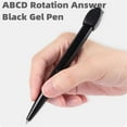 thumbnail image 4 of Jierger ABCD Rotation Answer Black Gel Pen Choose Difficult Exam Tools Anxiety and Pass The Time with A Rotatable Pen for Students Home Use and People with Difficulty Choosing for office, students 1ml, 4 of 8