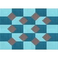 thumbnail image 1 of Ahgly Company Machine Washable Indoor Rectangle Transitional Azure Blue Area Rugs, 2' x 5', 1 of 7