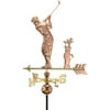 30" Luxury Polished Copper Sporting Golfer with Clubs Weathervane