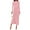 Pink, variant on PRETTYGARDEN Women's Fall Wedding Guest Cocktail Midi Dresses Elegant Long Sleeve Bodycon Ruched Dress Fashion Clothing