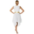 thumbnail image 3 of HULIJA Women's Praise Dance Dresses Sleeveless Worship Dress Liturgical Dancewear White M, 3 of 7