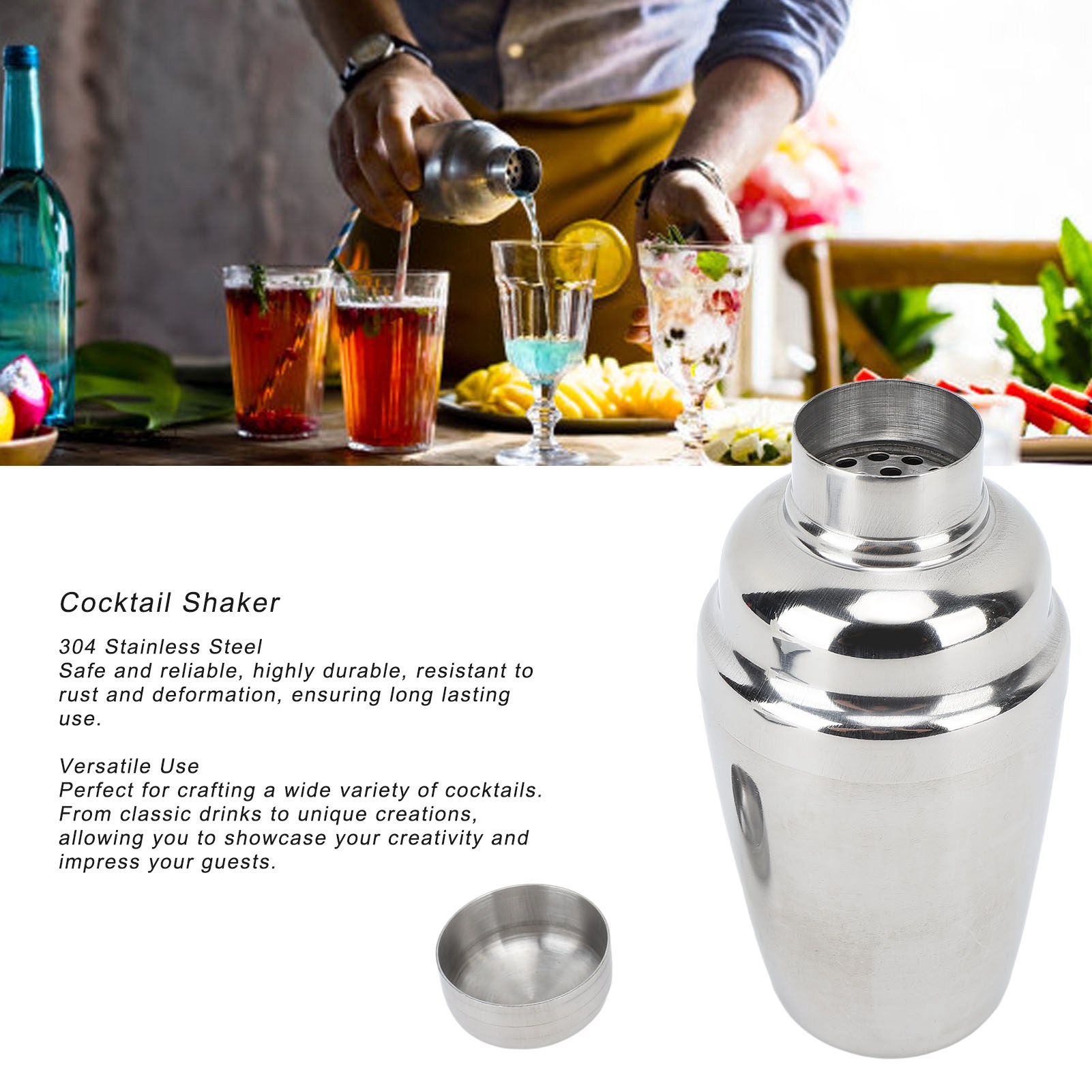 Boston Cocktail Shaker, Bar Bartender Shaking Tins Weighted 28oz Unweighted