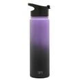thumbnail image 3 of Simple Modern 22 Oz. Summit Water Bottle - Stainless Steel Tumbler Metal Flask with 2 Lids - Wide Mouth Double Wall Vacuum Insulated Leakproof Ombre: Violet Sky, 3 of 7