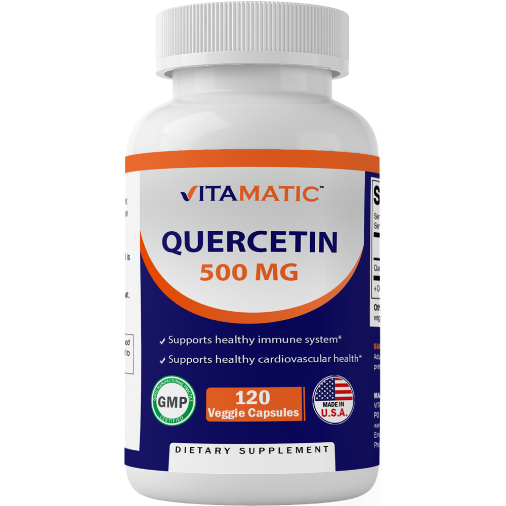 Vitamatic Quercetin 500mg Supplement 120 Veggie Capsules Walmart