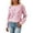 Pink, variant on Women's Casual Long Sleeve Crew Neck Sweaters Tops Floral Women's Pink Sweater Warm Light Sweaters for Women