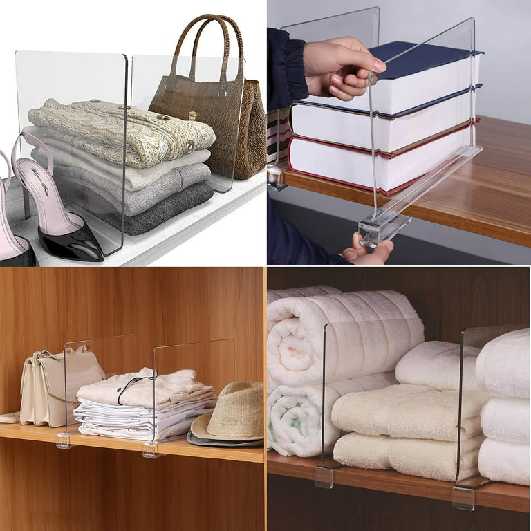 Shelf Dividers for Closet Organization - Acrylic Shelf Divider for