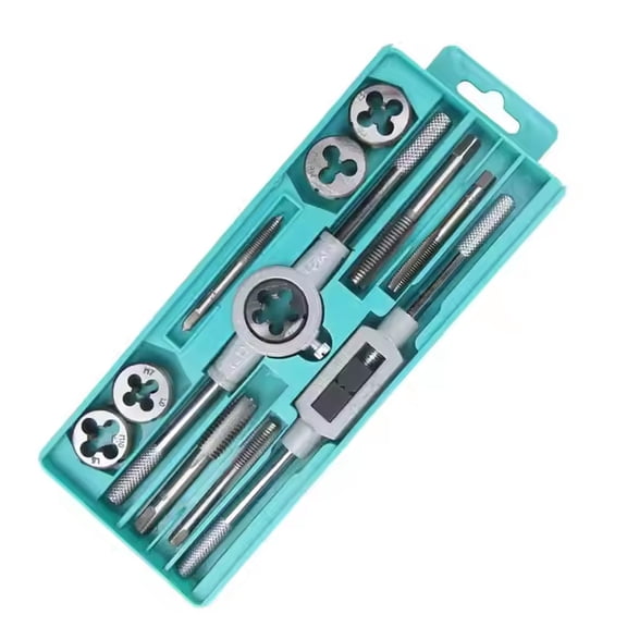 12-piece small rack tap and die set, portable and practical, essential for home maintenance