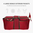 thumbnail image 4 of Large Holiday Ornament Storage Box with Dividers — Holds 80 Ornaments (3 Inches), Figurines and Accessories — Red Foldable Rectangular Container, 4 of 7