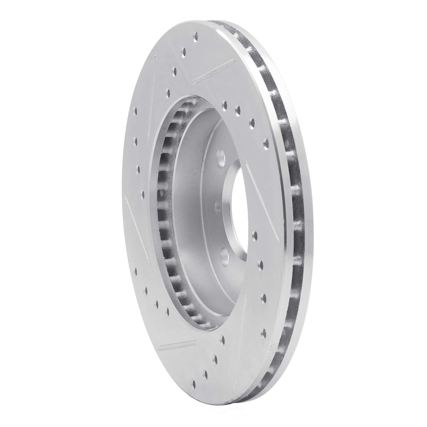 Dynamic Friction Company 631-59016R DFC Brake Rotor - Drilled And Slotted - Silver