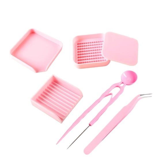 5 Piezas Bandeja Organizadora Perlas Herramienta Manualidades Kit Recogida con Pinzas Bolígrafo Ligero Fabricado en PP para Facilitar Organización de