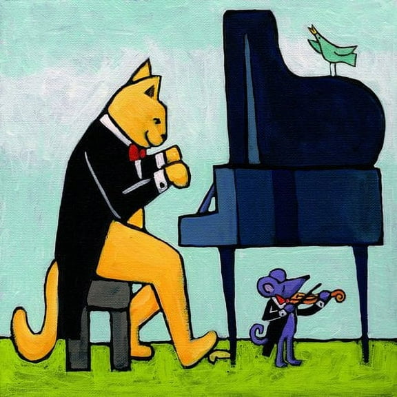 Marmont Hill "Bluebird Concerto" by Janet Nelson Painting Print on Wrapped Canvas