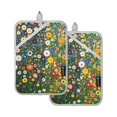 thumbnail image 7 of Yayeee Pot Holders Kitchen Heat Resistant with Pocket 7"x9.8" Cotton Oven Cooking Hot Pads, Green Floral Garden, 7 of 7