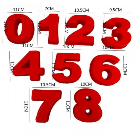 

Large Arabic Number 0-9 Cake Mold Baking Cake Stencils Templates 4-10 Inch Mould