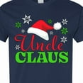 thumbnail image 4 of Inktastic Uncle Claus with Christmas Santa Hat and Snowflakes T-Shirt, 4 of 5