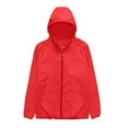 thumbnail image 5 of Women's Lightweight Hooded Rain Jacket – Water-Resistant Zip-Up Windbreaker for Outdoor Sports | Baberdicy | Female Solid Color Hooded Sun Clothing Jacket Lightweight Close (Red 2 | 5XL), 5 of 5