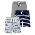 thumbnail image 1 of Pantalones cortos Simple Joys by Carter's Boys para niños, 3 unidades, punto, gris y azul marino, 1 of 4