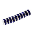 thumbnail image 2 of Mandala Crafts Crystal Glass Rondelle Spacer Beads for Jewelry Making, Beading, Crafting; Silver Tone 6mm Cobalt Blue, 2 of 4