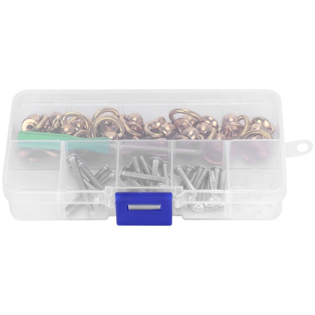 D Ring Buckle Handle Connector, Brass D Ring Stud Ball Craft Supplies D Ring Rivets Easy To Install For Handbagser Bracelets For Leathshoes