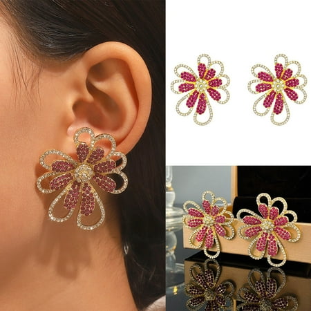 

Accessories Flower Earrings Personality Trend Design Stud Earrings Mother s Day Gift