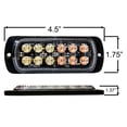 thumbnail image 2 of 1 Pair 4.5" White Amber Dual Row 12-LED Surface Mount Warning Strobe Light Flasher Emergency Vehicle Tow Truck Trailer Van Construction Heavy Equipment 12v 24v, 2 of 9