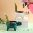 thumbnail image 4 of Bearachild Llamativo y creativo: soporte de cerámica en forma de pata hecho de 4 soportes en forma de pata Artesanía exquisita Lindo Jardín y Patio Blanco, 4 of 6