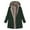 Green, variant on Hfyihgf Womens Fleece Zip Up Jacket Oversized Winter Hooded Coats Long Sleeve Outwear with Pockets Black L