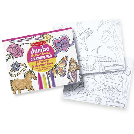 UPC: 0000772042253 | Melissa & Doug Jumbo 50-Page Kids  Coloring Pad – Horses  Hearts  Flowers  and More – FSC-Certified Materials