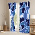 thumbnail image 3 of Manfei Vintage Wolves Blackout Curtains,Woodland Animal Print Curtains Pack of 2 (42x84 Each),Blue, 3 of 7
