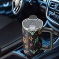 thumbnail image 5 of 30oz Halloween Tumbler with Handle – Skull Pumpkin Drinkware with Lid and Straw – Creepy Aesthetic Travel Cup – Halloween Holiday Gifts, 5 of 5