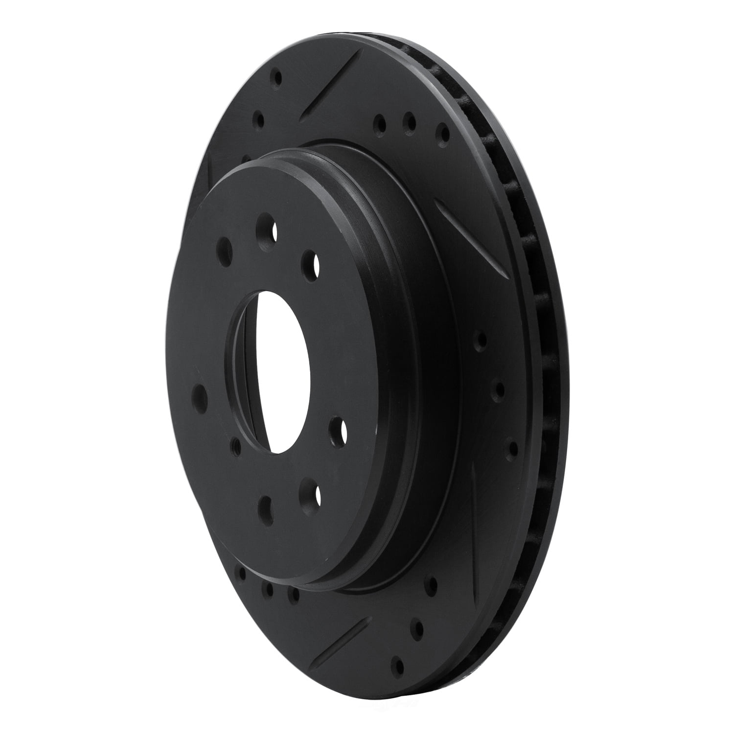 Dynamic Friction Company 633-80015L DFC Brake Rotor - Drilled And Slotted - Black