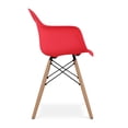 thumbnail image 4 of Aron Living Pyramid 17.5" Plastic and Beech Wood Armchairs in Red (Set of 4), 4 of 5