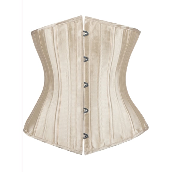 YouLoveIt Women's Waist Trimmer Corset Heavy Duty Underbust Corset Lingerie 24 Steel Boned Satin Underbust Party Wedding Body Shaping Underwear S-6XL Size
