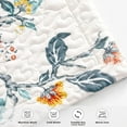 thumbnail image 6 of DriftAway Ada Botanical Floral Leaf Pattern Quilted Euro Sham Covers Large Throw Pillow Cushion Covers 26 Inch by 26 Inch Plus 1.5 Inch Flange Set of 2 Multi, 6 of 6