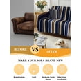 thumbnail image 5 of Blue and Brown Geometric Stripe Pattern Couch Cover for Dogs, Washable Sofa Covers Slipcover for Pets Dogs Futon Cover, Couch Recliner Covers, Oversized Chair Slipcover 71"x91", 5 of 9