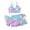 Pink-a, variant on ibiyuan Girls Swimsuit Size 6 ,3 Pieces Bathing Suit Girl Adjustable Straps Tankini Sets Cute Ruffle Bikini Sets for Teen Girls Drawstring Bottoms Color Block Swimwear with Cover Up,9-10 Y