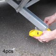 thumbnail image 4 of 4 Pièces Jack Pad Adaptateur Professionnel Anti-Dérapant Rainure Résistant Haute Résistance Jaune, 4 of 8