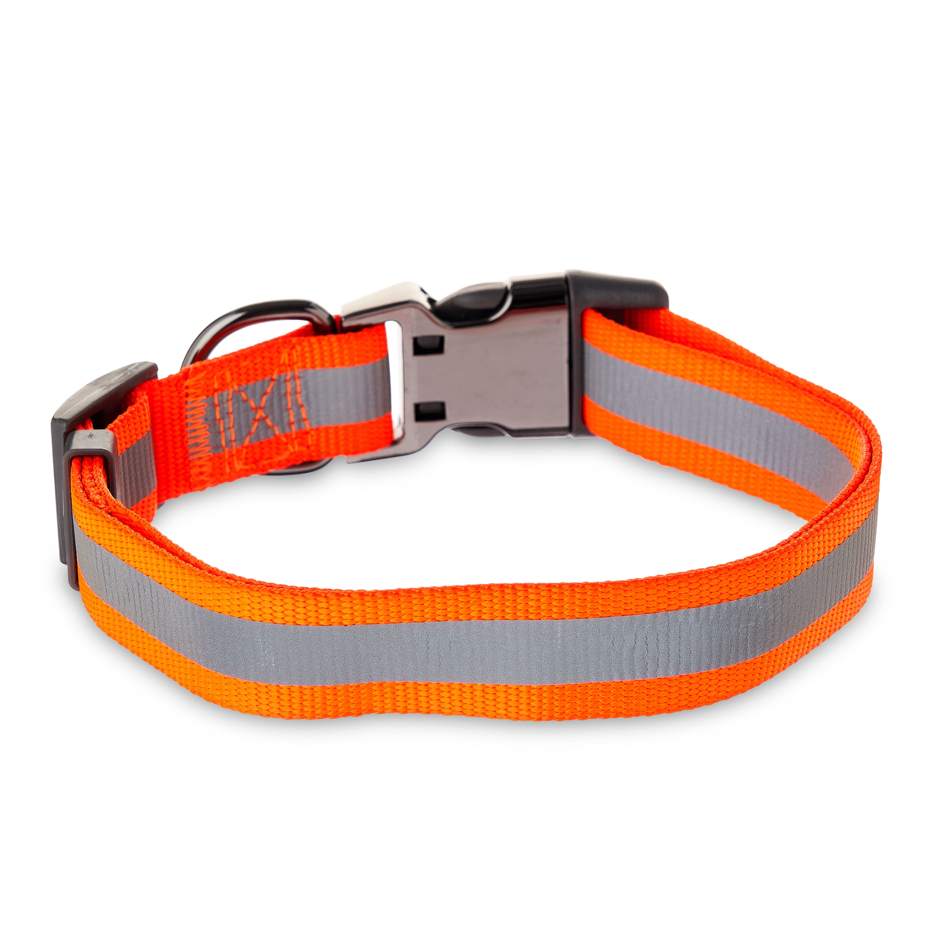 Vibrant Life Metal Nylon Fashion Dog Collar Orange L