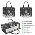 thumbnail image 2 of Large Capacity Tote Bag,Black Gothic Sun Moon Flower Pattern Handbag Fashion Luxury Tote Bag,15.7"x13"x 5.1" Inches,Laptop Compatible, 2 of 6